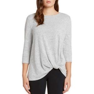Matty M Extra Soft Stripe Twist Front Top